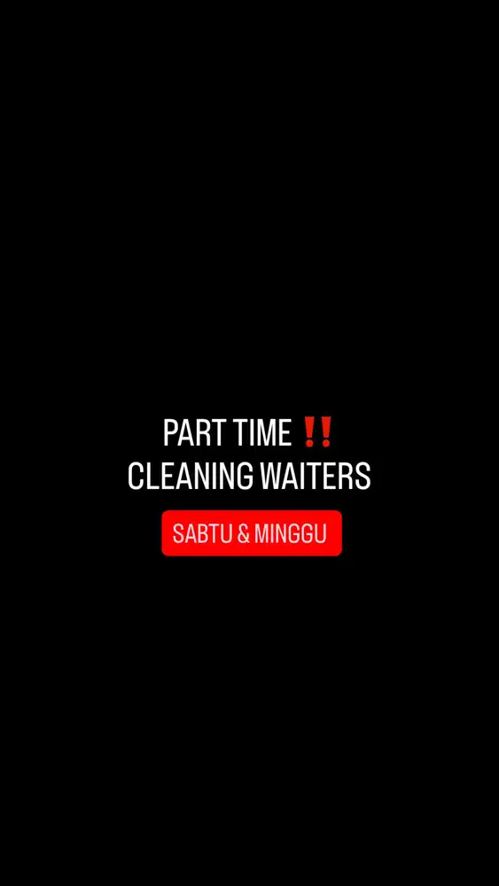 PART TIME WAITERSS RESTORAN PADANG