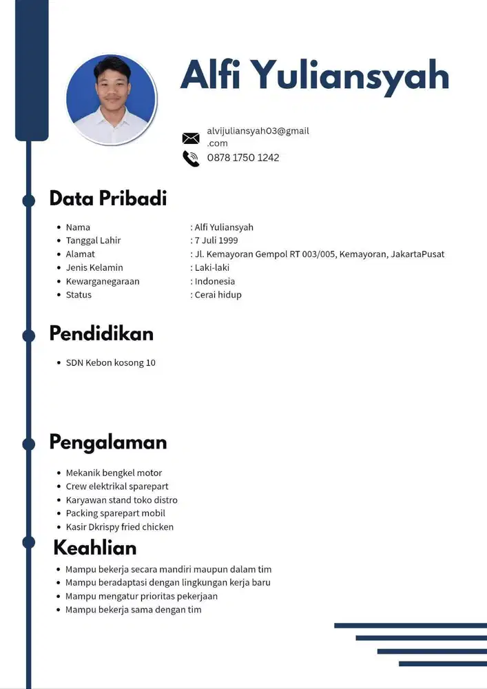 info loker apa saja diterima allhamdulilah