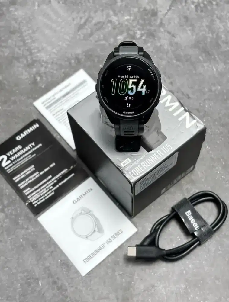 Garmin forreruner 165 Black,Garansi Resmi Bisa Cicilan 0%