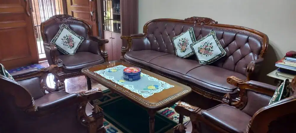 Kursi tamu dan meja tamu jati jawa tengah