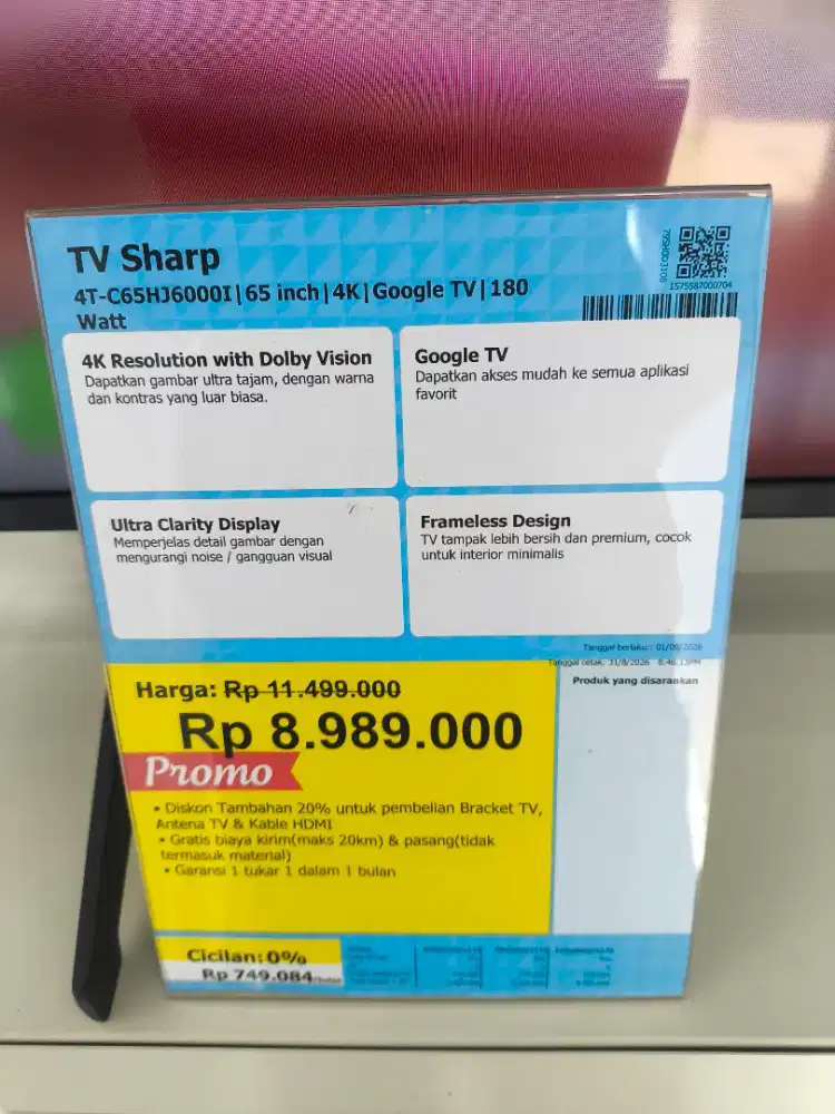 PROMO TV SHARP 65INCHI