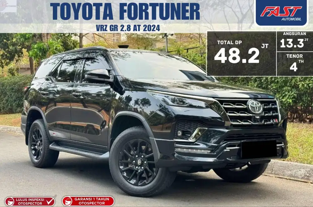 (GRANSI 1TH)TOYOTA FORTUNER VRZ GR 2024 2.8 AT KM.32RB & PAJAK PANJANG
