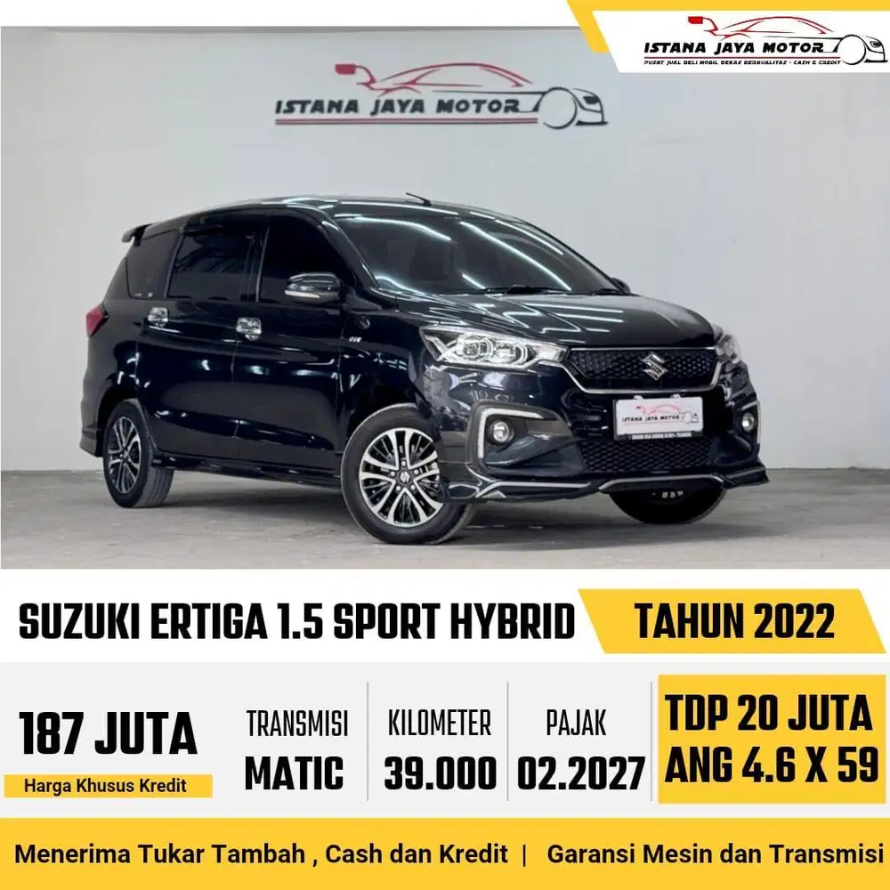 [LOW KM] Suzuki Ertiga Sport Hybrid 1.5 Automatic 2022 Hitam