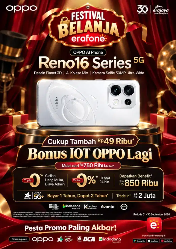 Dapatkan OPPO Reno16 Series 5G dengan promo menarik: