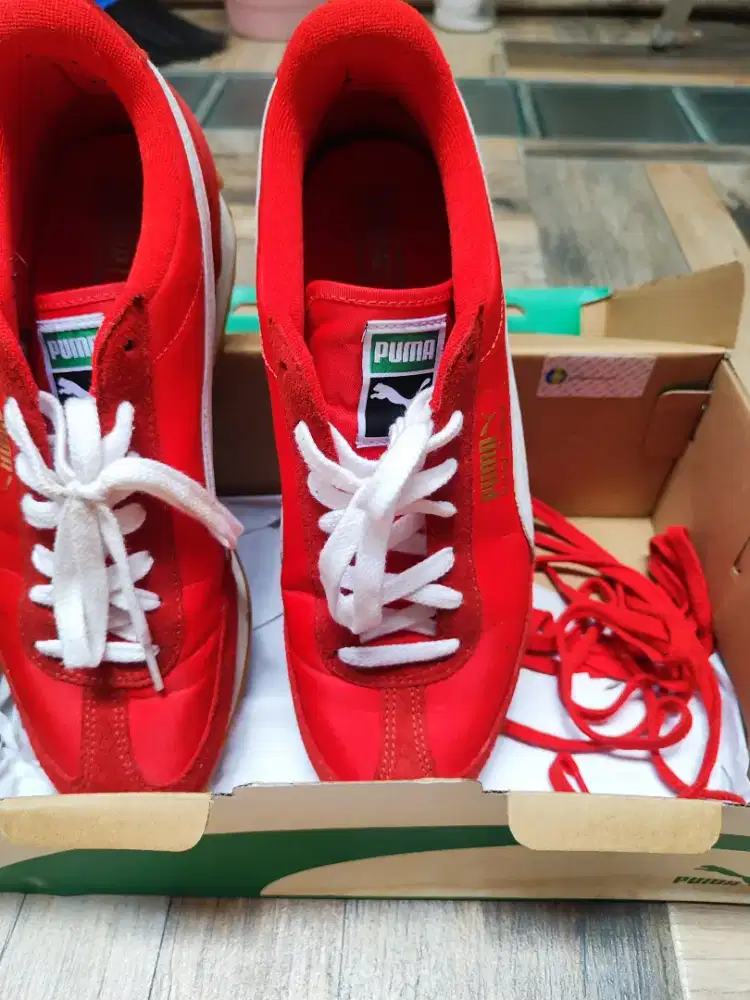 Sepatu Puma Easy Rider Vintage Warna Red-White - 399028 01 no 42