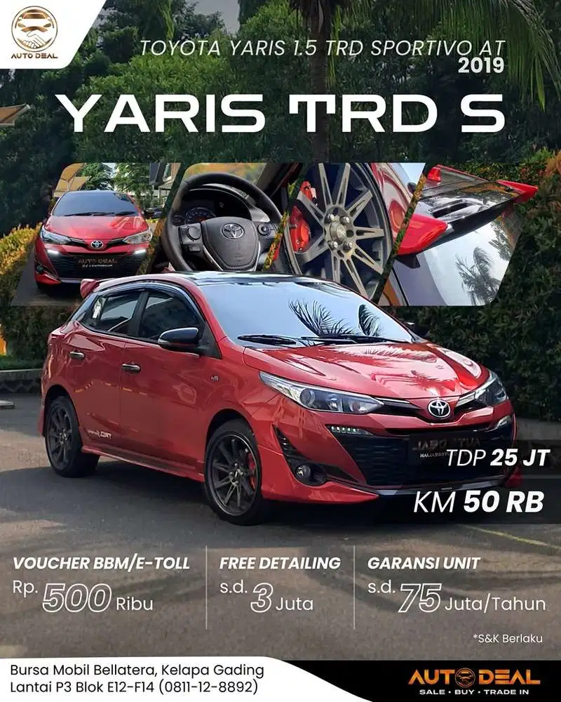 Toyota Yaris TRD S 2019 7 Airbags bukan G 2020