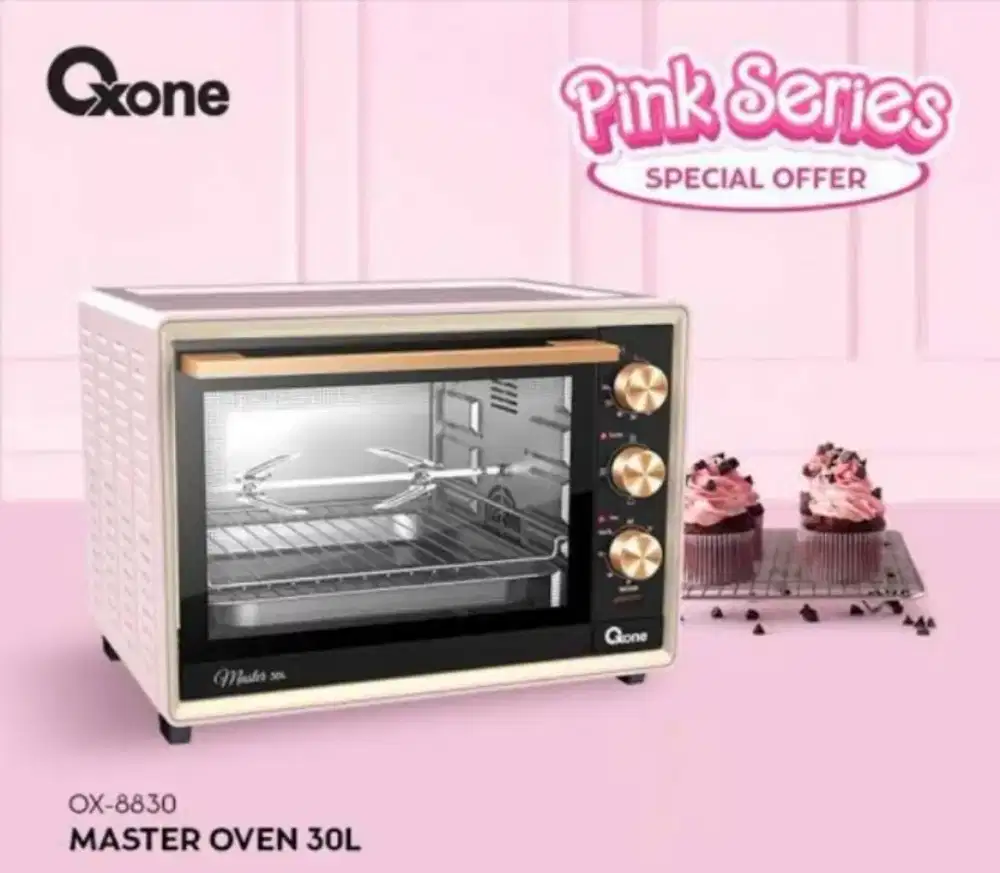 OVEN LISTRIK OXONE 30 LITER (PINK)