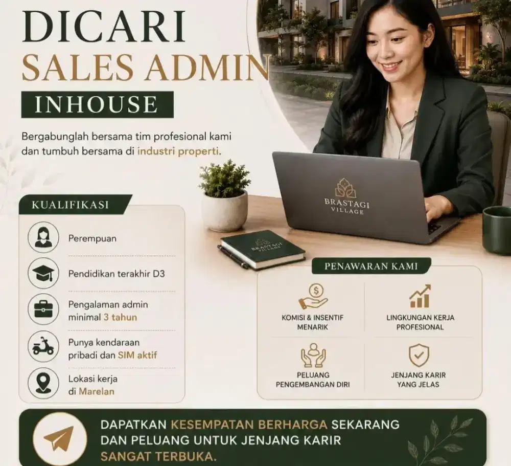 Dibutuhkan Admin dan Digital Marketing