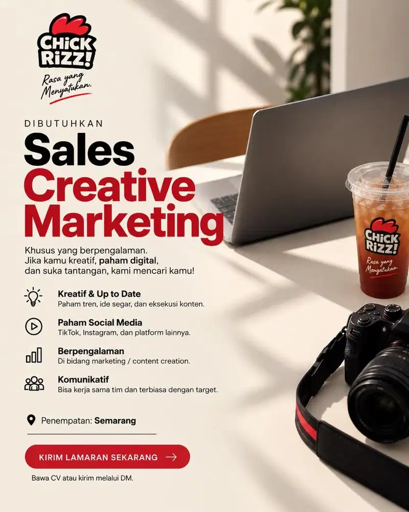 LOWONGAN KERJA — SALES CREATIVE MARKETING
