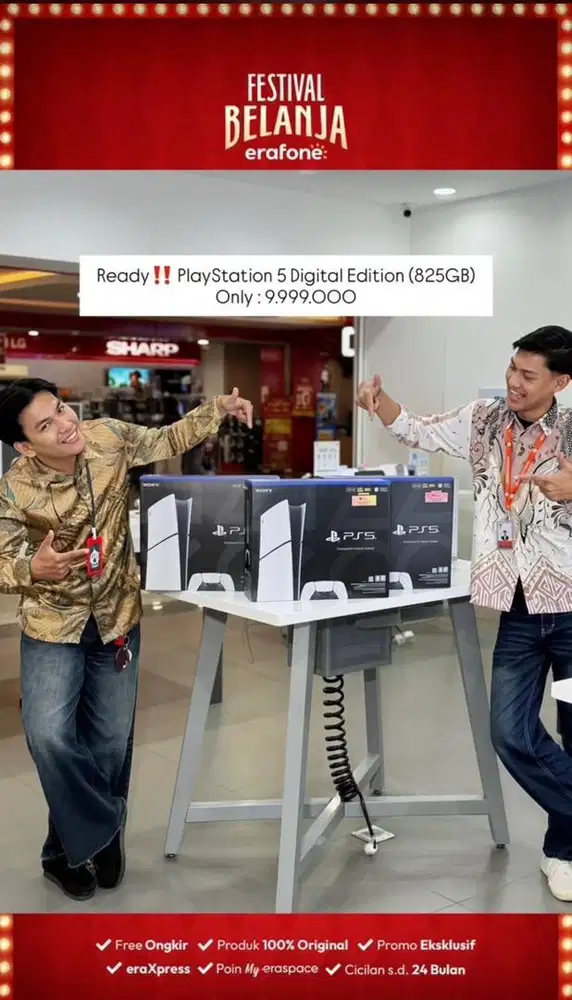 PS 5 digital edition (825gb) new garansi resmi bisa cash,kredit0%