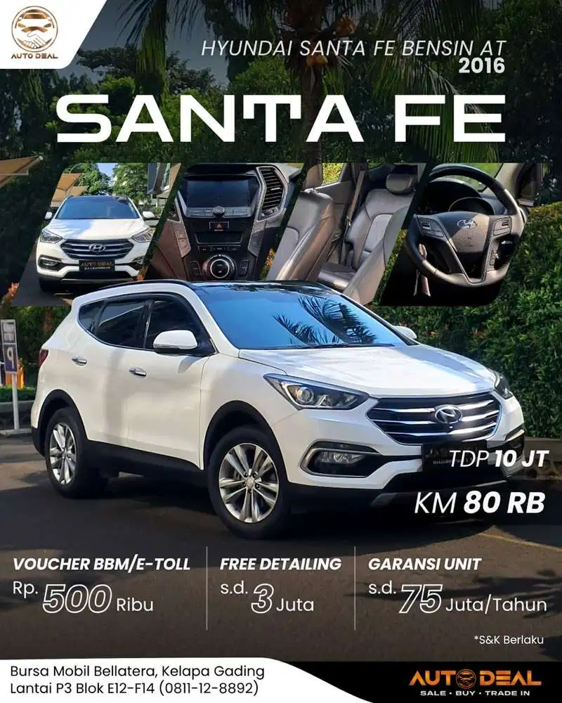 Hyundai Santa Fe 2016 Bensin bukan tucson xg