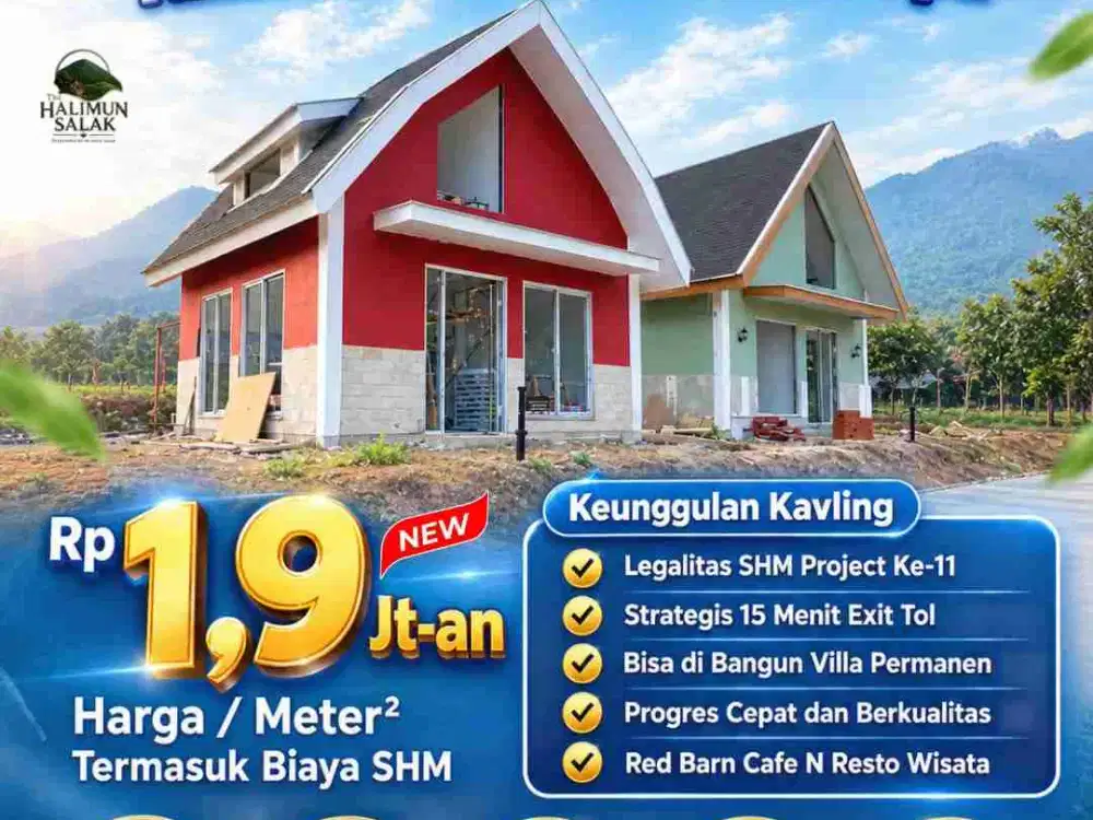 JUAL TANAH KAVLING EKSLUSIF MURAH VIEW 2 GUNUNG DGN NUANSA EROPA DIBOGOR SELATAN