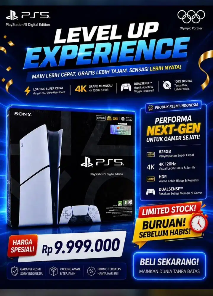 stok terbatas cuma 3 unit ready PS 5 digital edition (856gb)