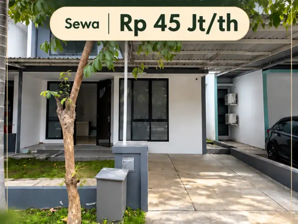 SEWA RUMAH MINIMALIS MODERN MURAH DI GRAHA RAYA BINTARO