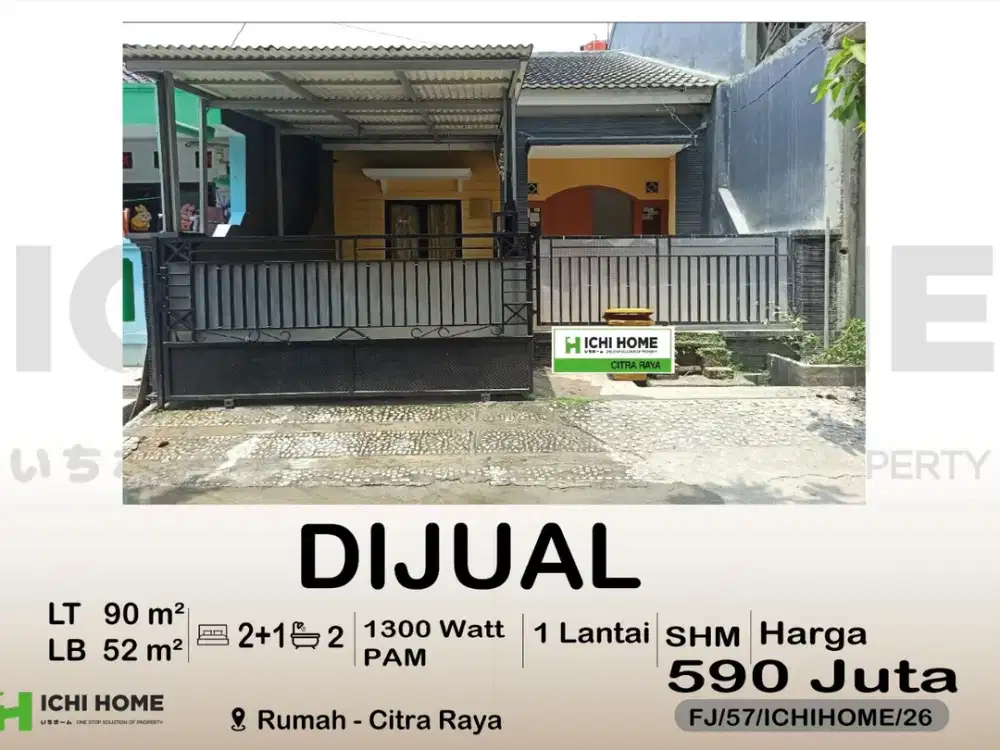 Rumah Cantik Terbaik Sudah SHM Harga Kompetitif di Citra Raya Tangerang
