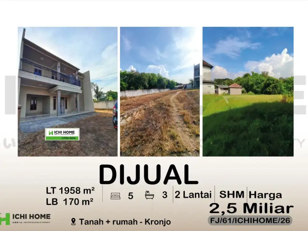 Dijual Rumah dan Tanah Siap Pakai Sudah SHM Harga Murah di Kronjo Tangerang