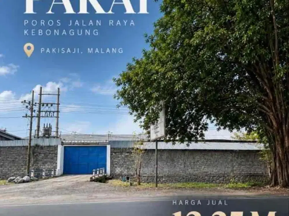 Gudang Strategis Dijual Murah di Poros Kebonagung Pakisaji Malang