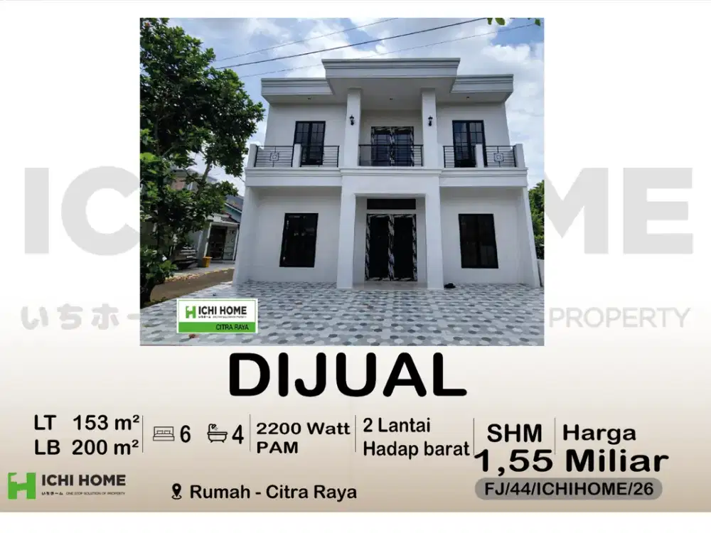 Rumah Cantik Mewah Idaman Siap Huni Sudah SHM di Cluster Terbaik Citra Raya Tangerang