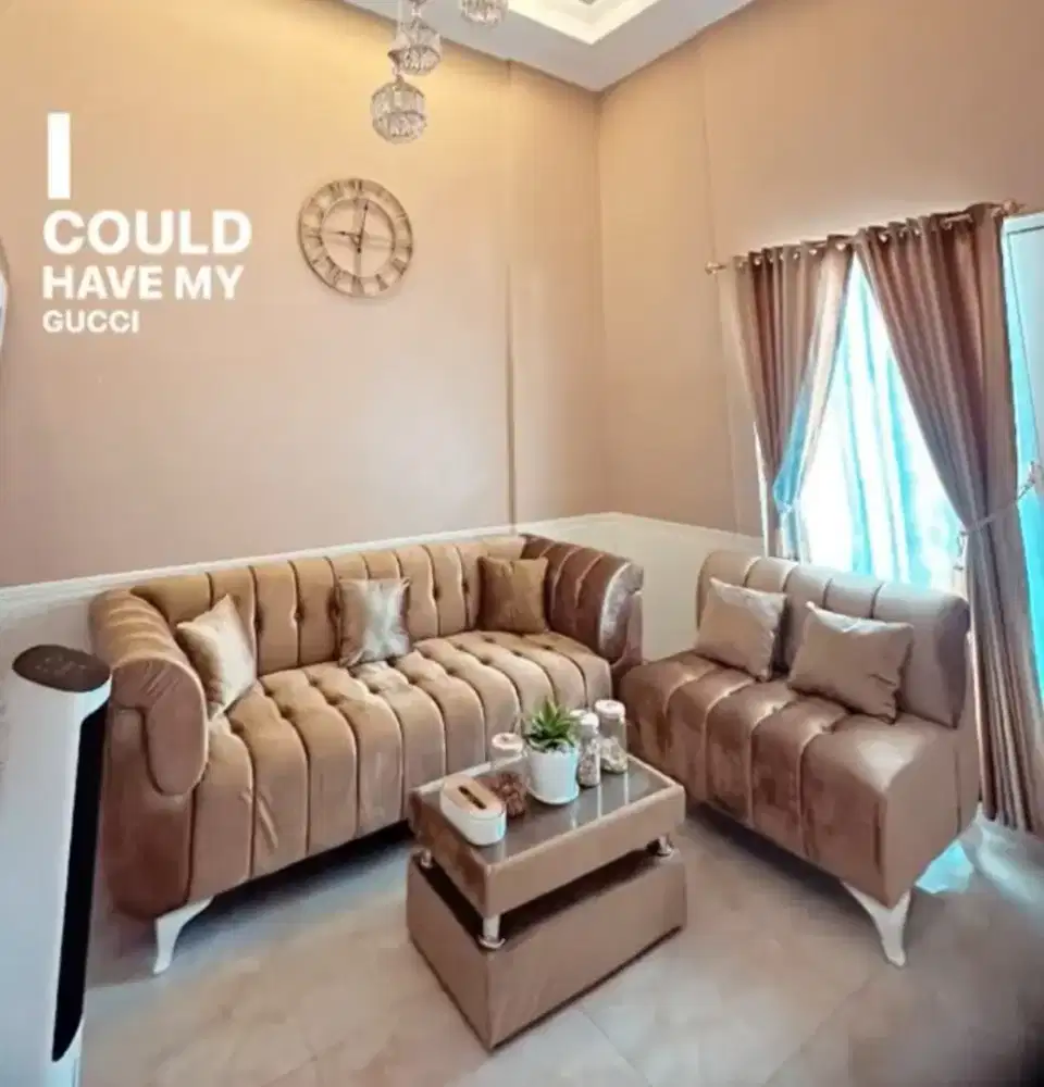 Sofa fullset warna Cokelat Milo