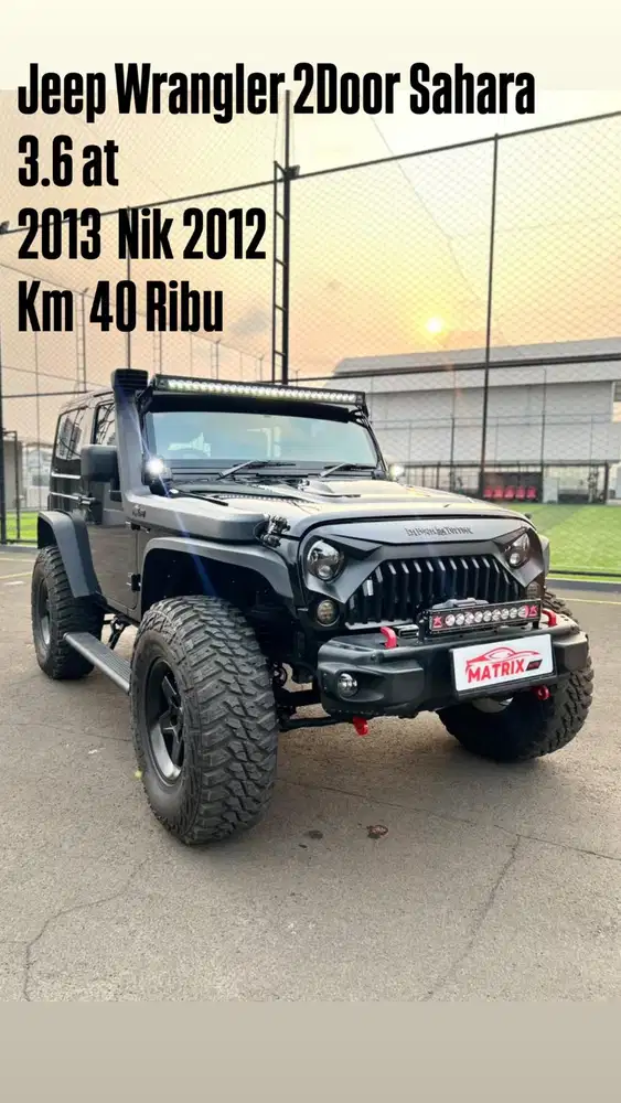 Jeep wrangler 2Door sahara 2013 Nik12 Black on black Siap paki