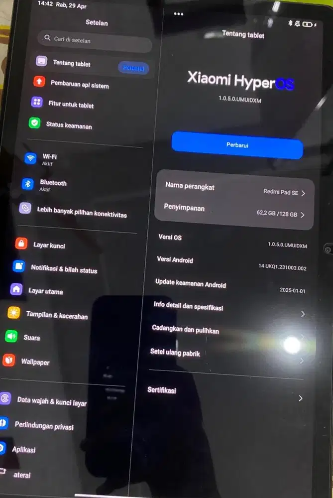 Jual redmipad SE second