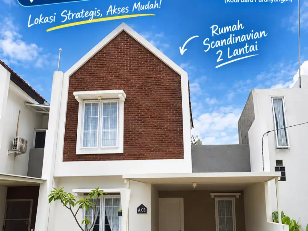Rumah Scandinavian 2 Lantai Siap Huni Dekat Tol Padalarang Srimaya View Cilame Bandung Barat