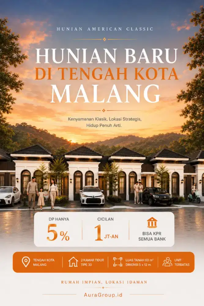 Promo 299jt hunian elegan american classic di kedungkandang