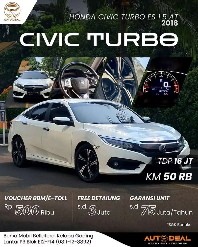 Honda Civic ES Turbo 2018 bukan hatchback