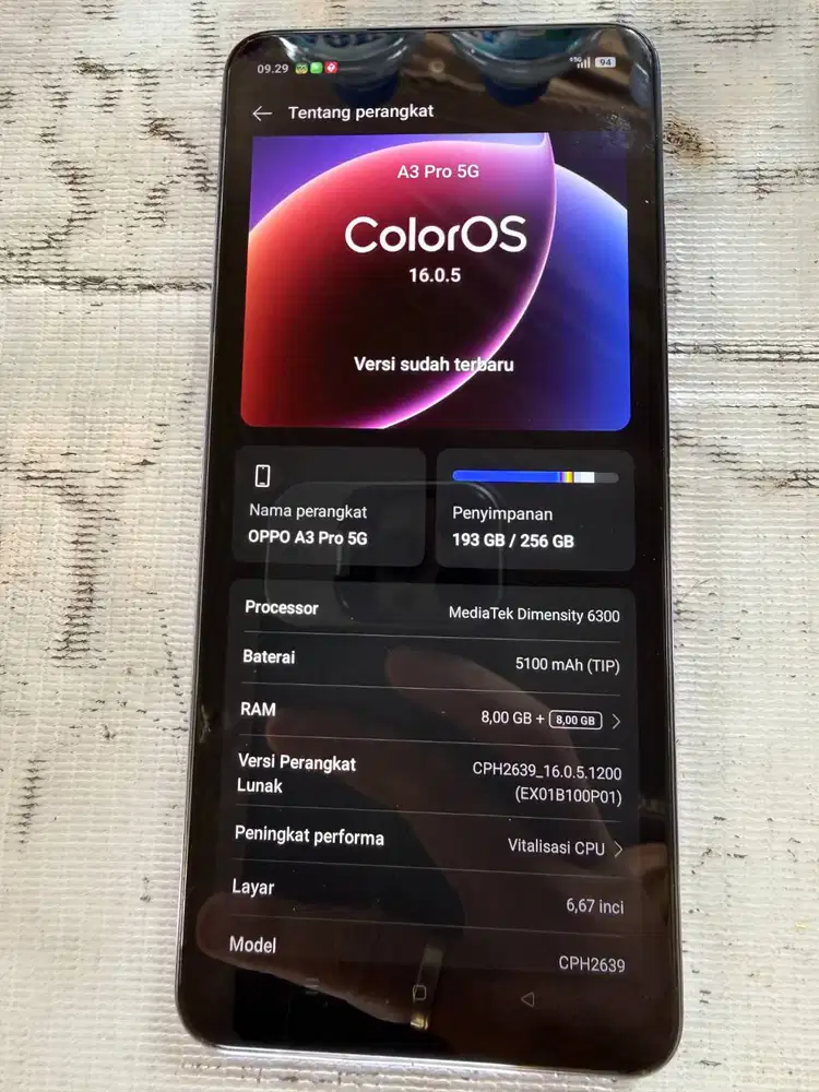 OPPO A3 pro 5G second,minus pinggiran lecet nego hub wa