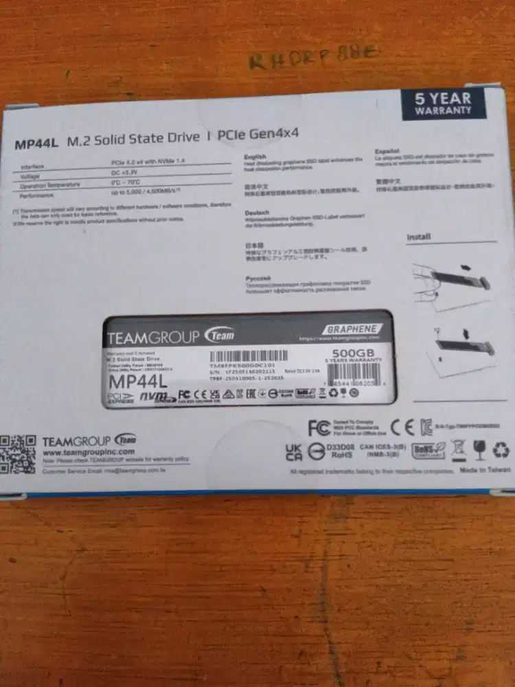M.2 SSD PCIe Gen4x4 Merk TEAM