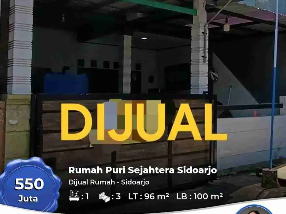 Dijual Rumah Puri Sejahtera Sidoarjo