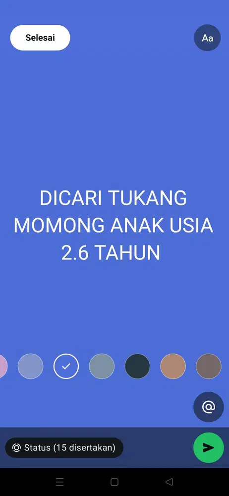 DICARI TUKANG MOMONG ANAK BERPENGALAMAN