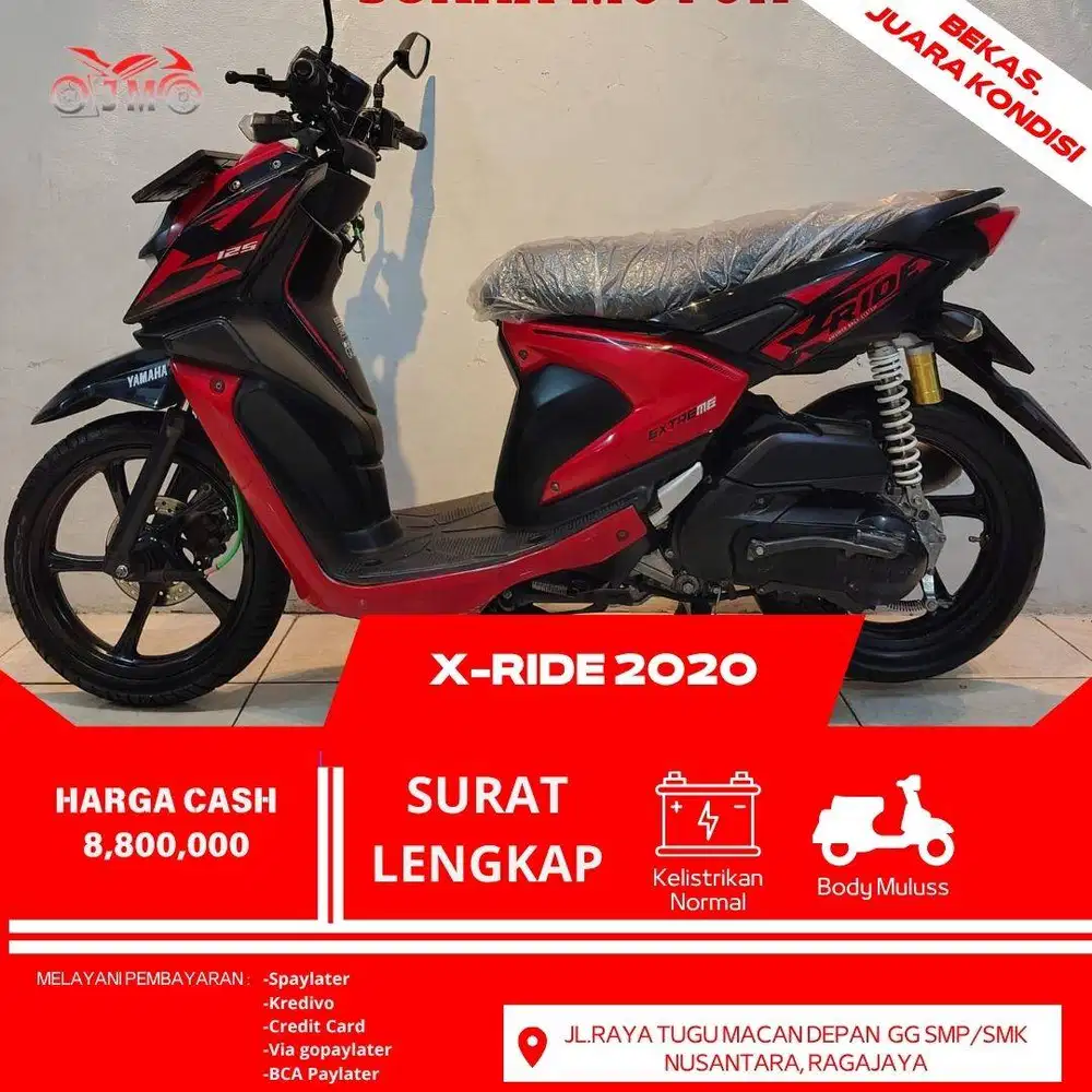 YAMAHA X RIDE 2020 SURAT LENGKAP HARGA TERMURAH DAN SIAP PAKAI
