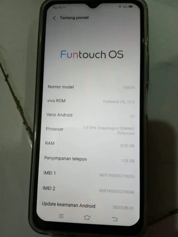 Vivo Y20s asli Vivo ram 8/128.hp normal semua dipakenya