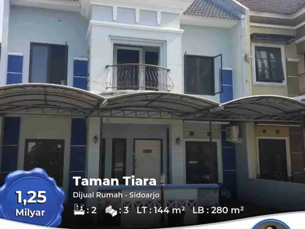 Dijual Rumah 2 lantai Taman Tiara Sidoarjo