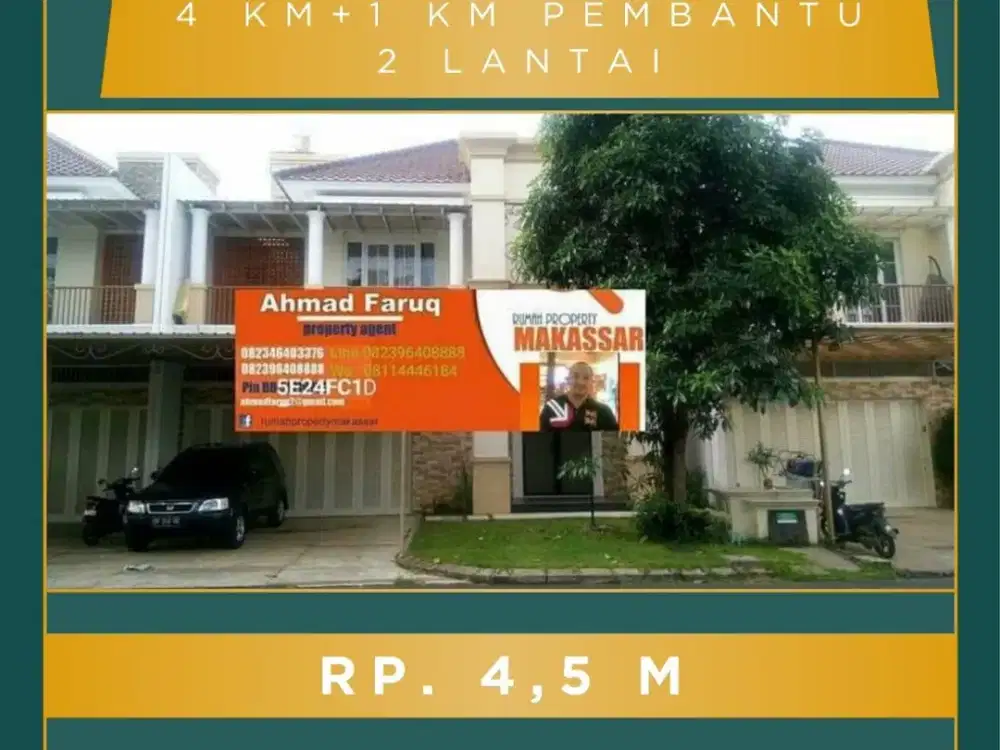 Rmh Citra Land Hertasning Baru Marron Vouge 12X20,T200/240 4 KT + 1 KT Pembantu 4 KM+1 KM Pembantu, 2 Lantai