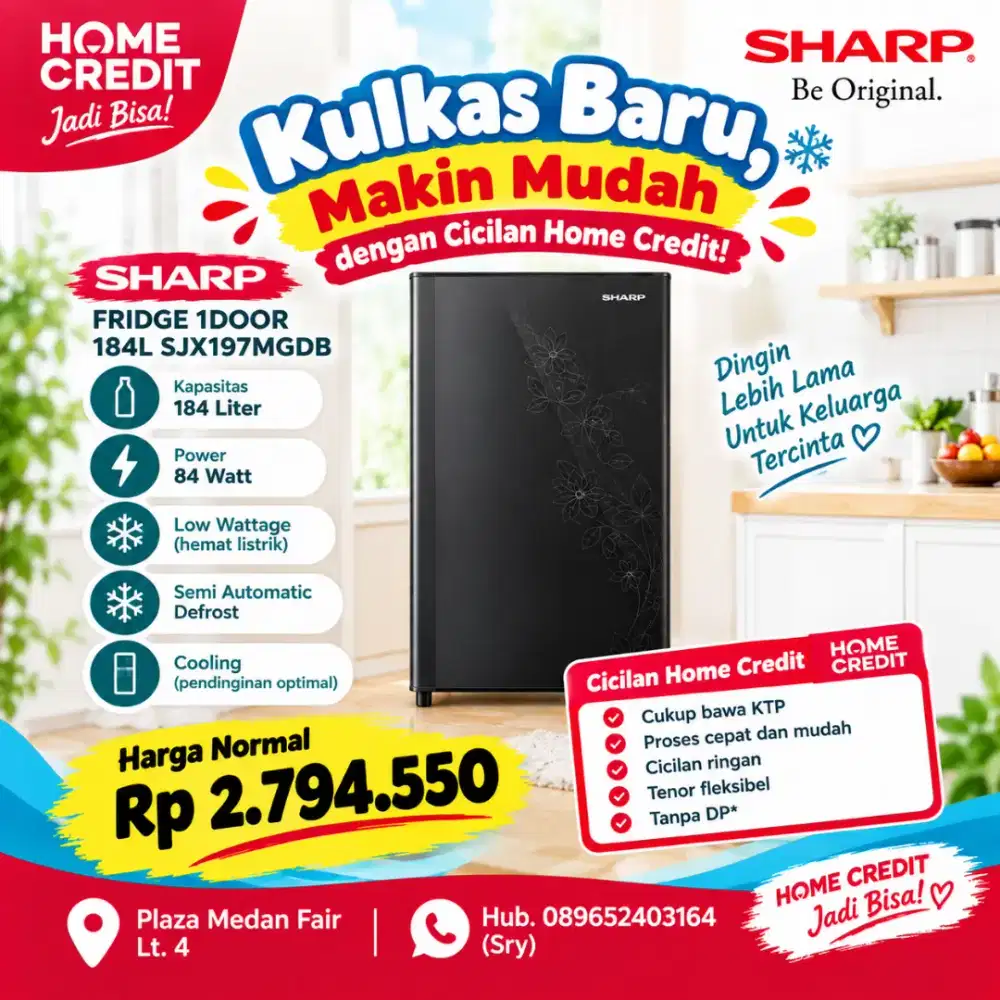 Kredit Kulkas Impian Anda Dengan Cicilan Home Credit | Cukup Bawa KTP!