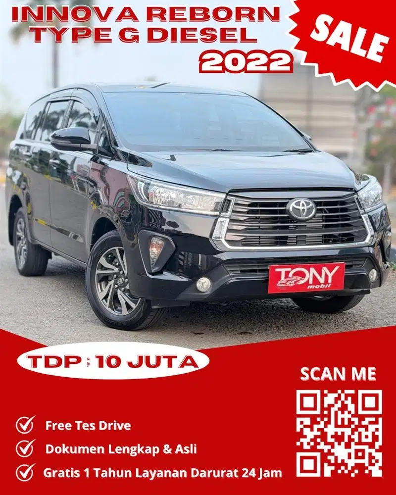 Toyota Innova Reborn G Diesel AT 2022 Hitam