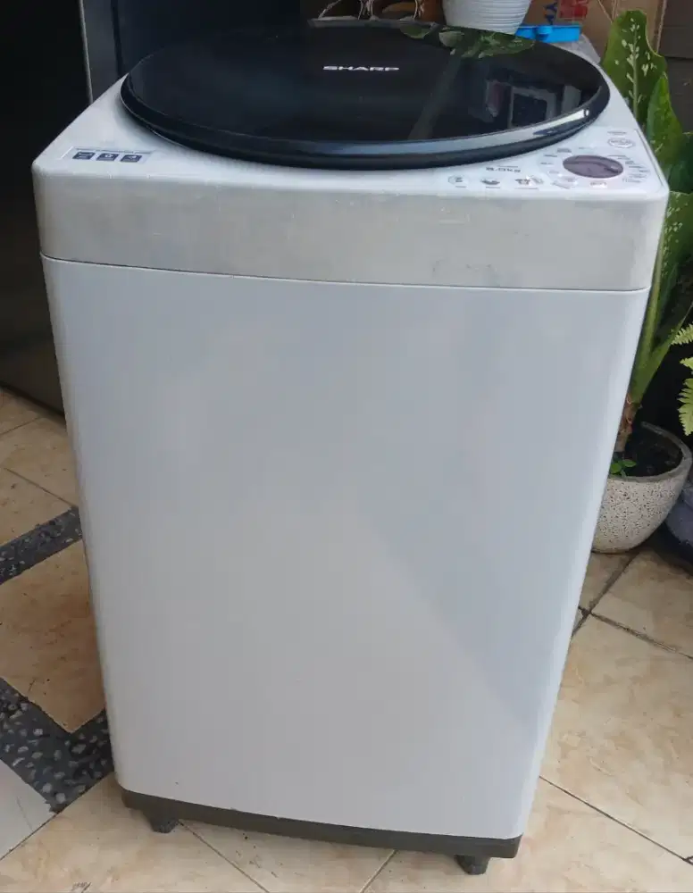 Mesin cuci jumbo 9 KG Sharp Halus Senyap MIN ENGSEL TUTUP KANAN OBLAK