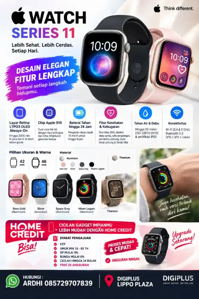 READY APPLE WATCH SERIE 11 KREDIT BUNGA 0%