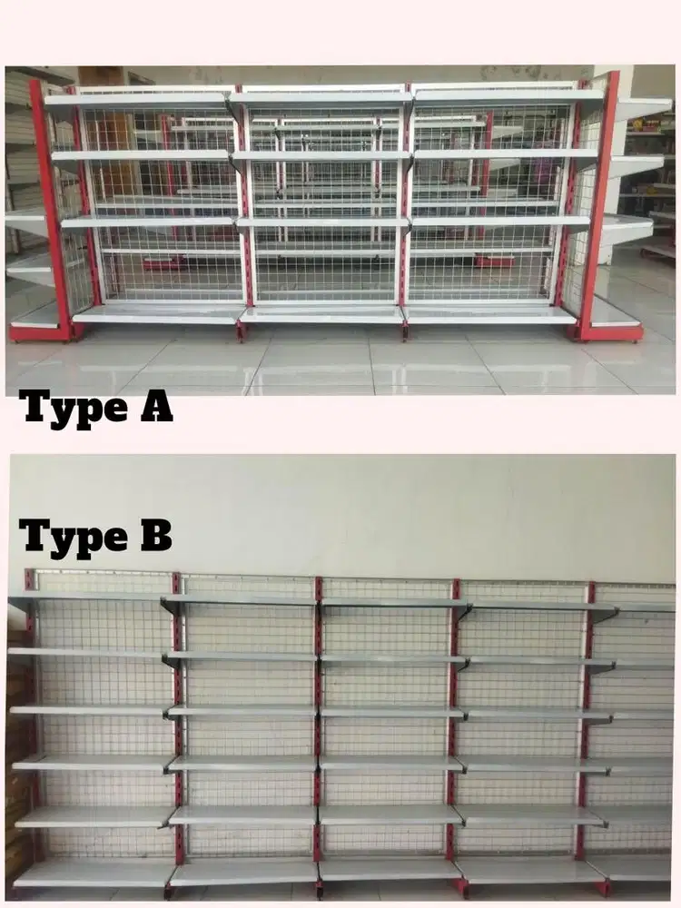 ETALASE / RAK GONDOLA MINIMARKET BEKAS, KONDISI 90% LIKE NEW