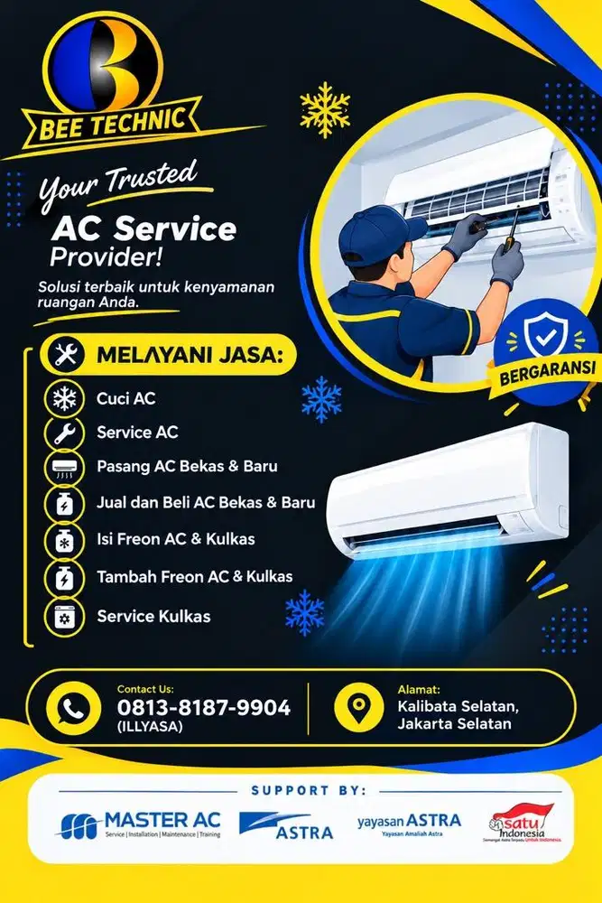SERVICE AC, Mesin Cuci dan Kulkas