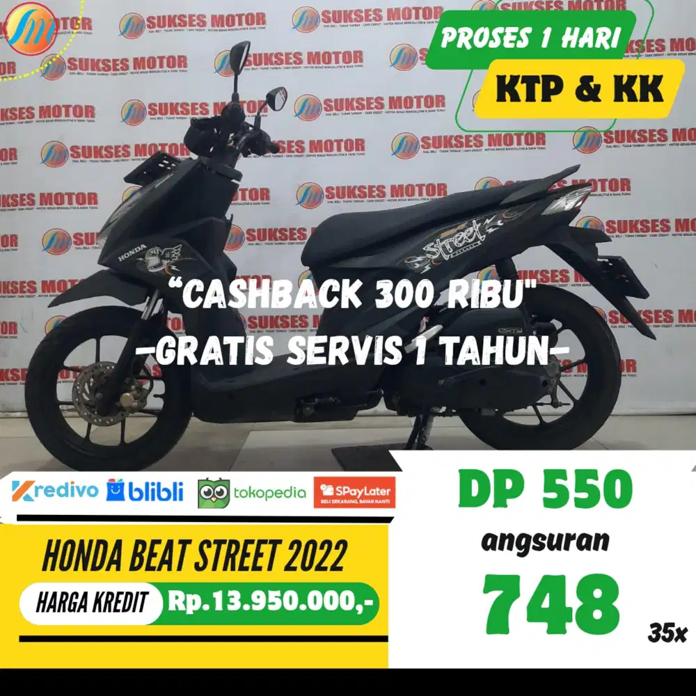DP 550RIBU HONDA BEAT STREET 2022 ANGSURAN SANGAT RENDAH BERGARANSI