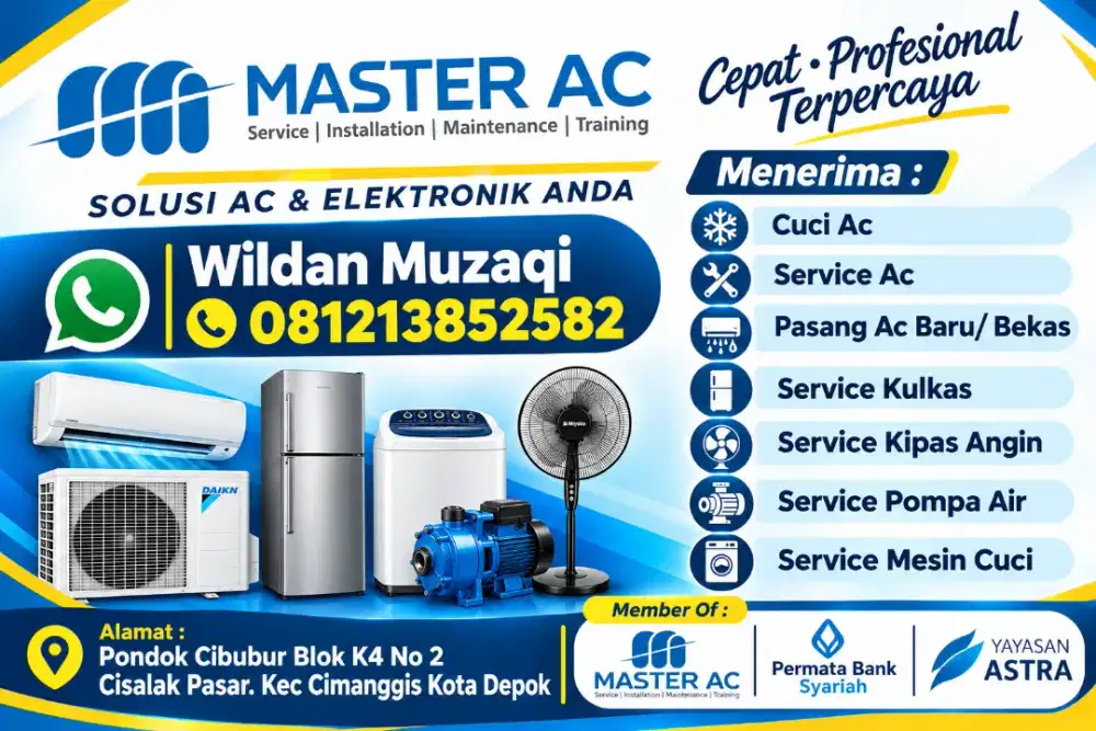 Service Ac , Mesin Cuci , Kulkas