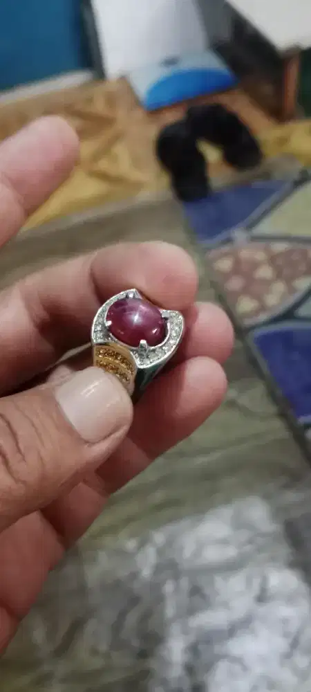 Batu akik ruby natural Birma ster