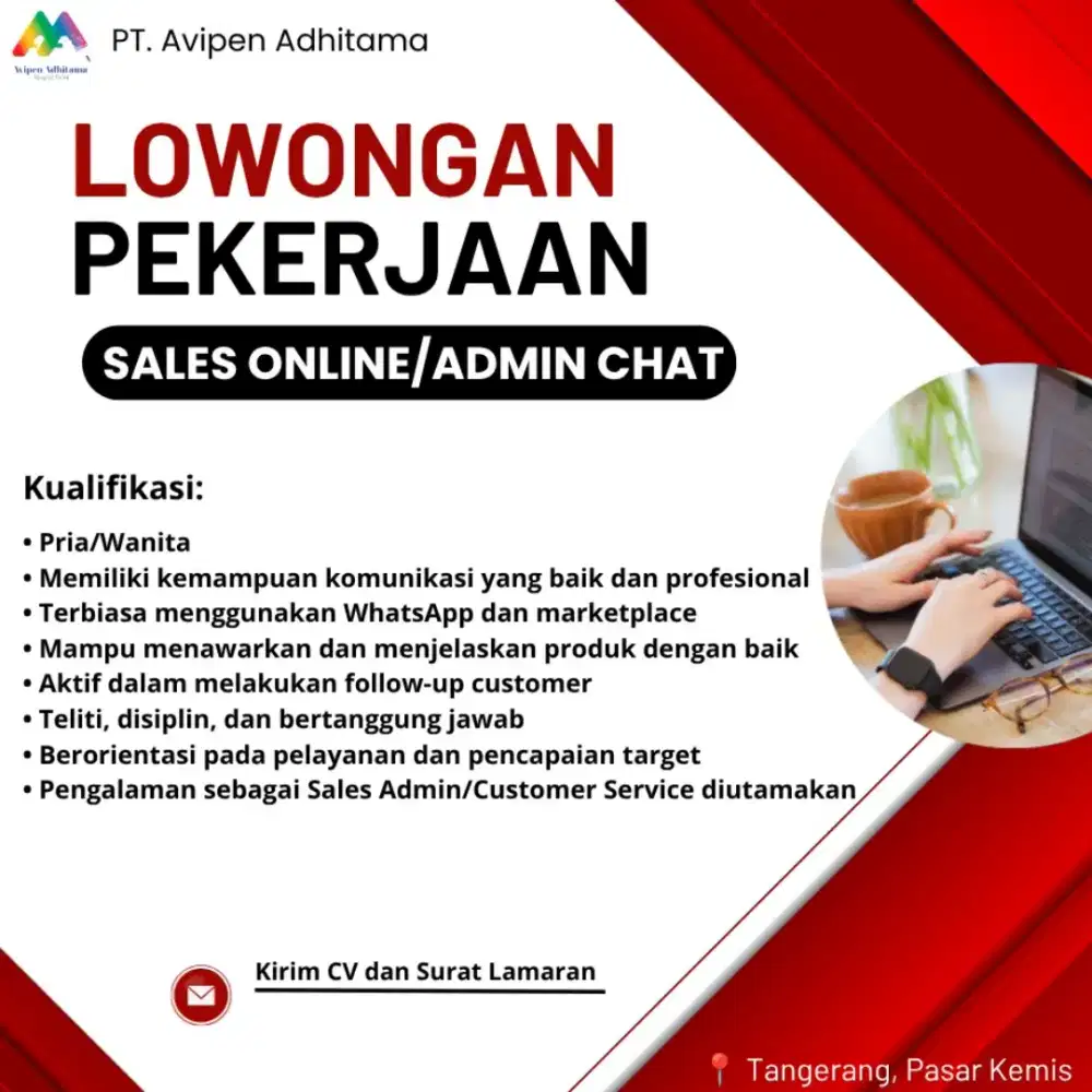 Lowongan Kerja Sales Online Admin Chat