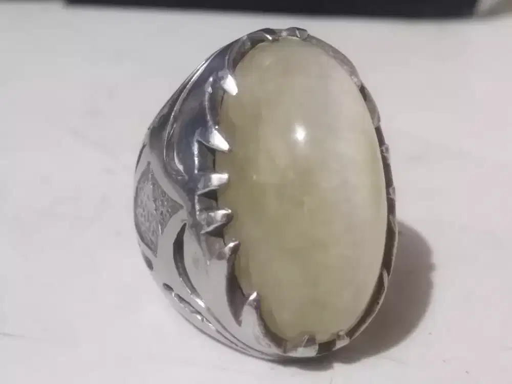 Batu Akik Pandan Serat Kapas Cat Eye