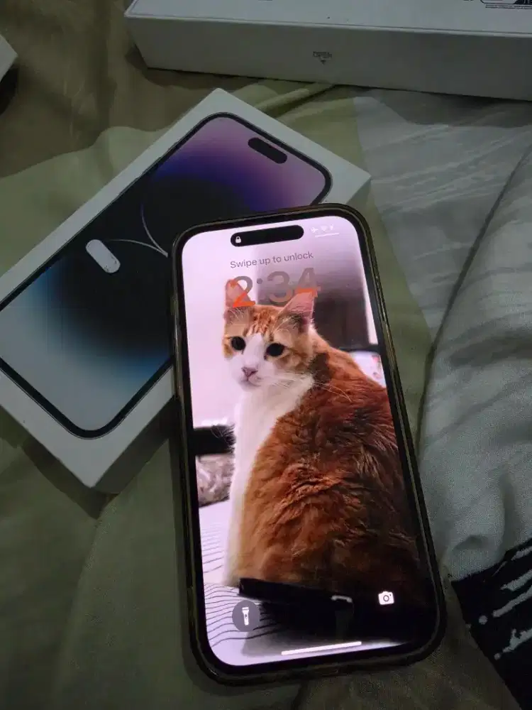 Iphone 14 Pro 128 Bea Cukai Deep Purple, mulus terawat murah PART ORI