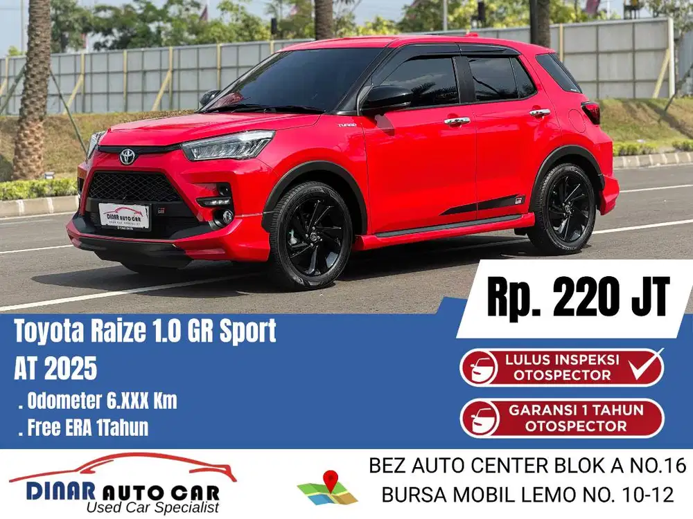 (6Rb) RAIZE Turbo GR 2025 At Matic Kamera 360 Warenty Service On*Dinar