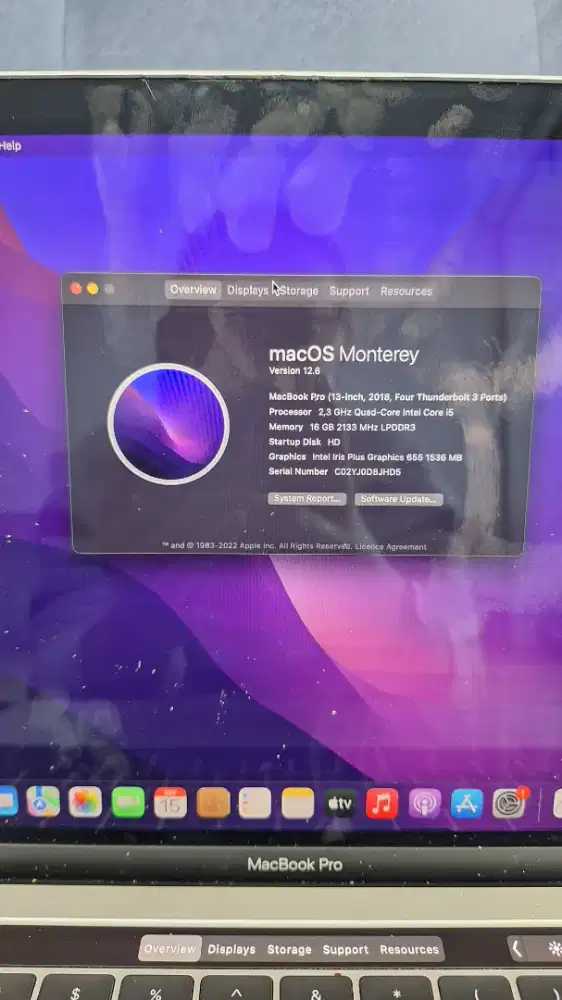 MACBOOK PRO 2018 13 i5 16/512 GB